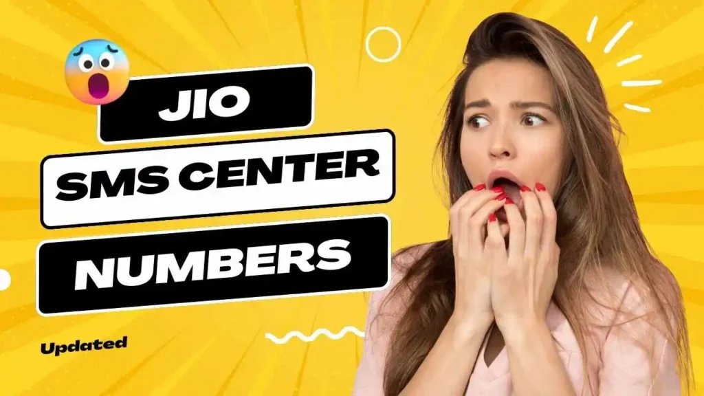 Jio message center numbers